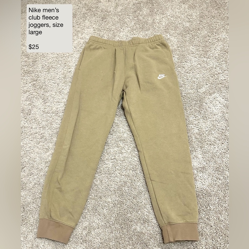 Nike Men's Club Fleece Tan Joggers